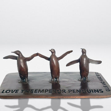 Love the Emperor Penguins (Bronze Sculpture)