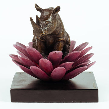 The Rhino Was in Bloom (Bronze Sculpture, Small)