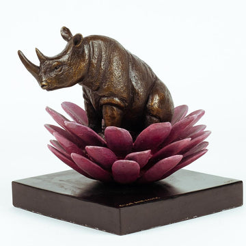 The Rhino Was in Bloom (Bronze Sculpture, Small)