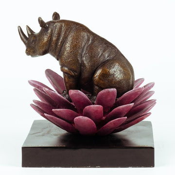 The Rhino Was in Bloom (Bronze Sculpture, Small)