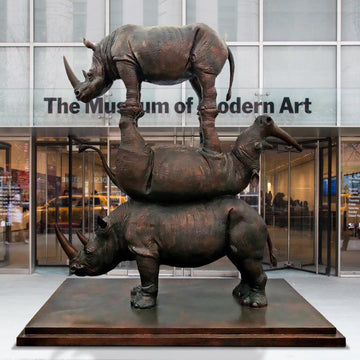 The Last Three on This Planet (Bronze Sculpture)