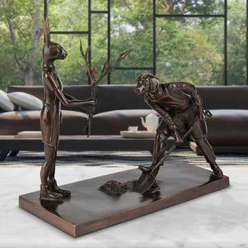 They Were Planting a Beautiful Future (Bronze Sculpture)