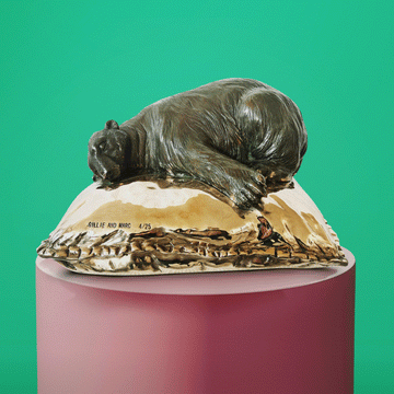 Sleeping Beauty Polar Bear (Bronze Sculpture)