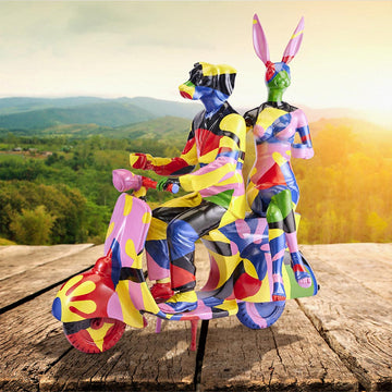 The Pop Vespa Riders (Aluminium Sculpture)