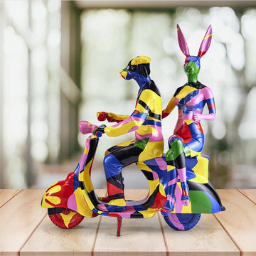 The Pop Vespa Riders (Aluminium Sculpture)