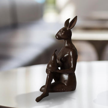 The Pearfect Rabbit (Bronze Sculpture, Pocket Size)