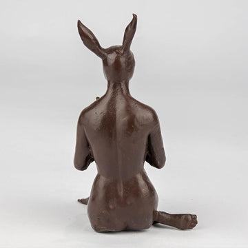 The Pearfect Rabbit (Bronze Sculpture, Pocket Size)