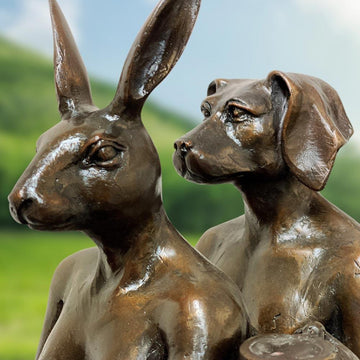 Their Morning Ride Started with Coffee and a Kiss (Bronze Sculpture)