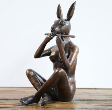She played jazz during the week and classical on the weekend (Bronze Sculpture)
