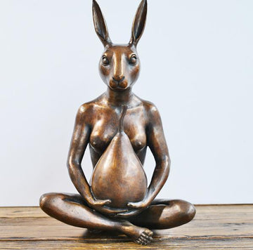 She loved eating the forbidden pear (Bronze Sculpture)