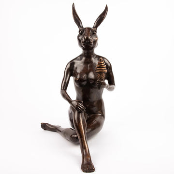 She Screamed for the Golden Ice Cream (Bronze Sculpture)
