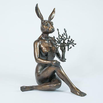She was a nature lover (Bronze Sculpture)