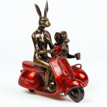 They Rode Side by Side for the Long Run (Bronze Sculpture, Miniature Collection)
