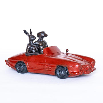 They Loved Breaking the Speed Limit (Bronze Sculpture, Miniature Collection)