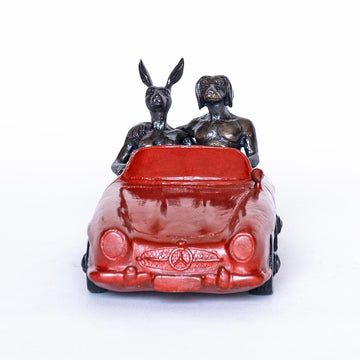 They Loved Breaking the Speed Limit (Bronze Sculpture, Miniature Collection)