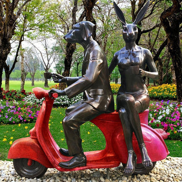 We Ride Together in Love (Bronze Sculpture)