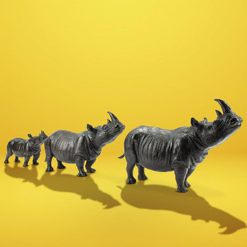 Rhino Family (Bronze Sculpture)