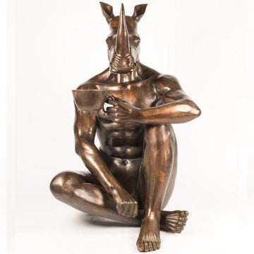 He Loved His Long Black Extra Long (Bronze Sculpture)
