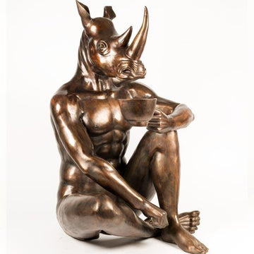 He Loved His Long Black Extra Long (Bronze Sculpture)