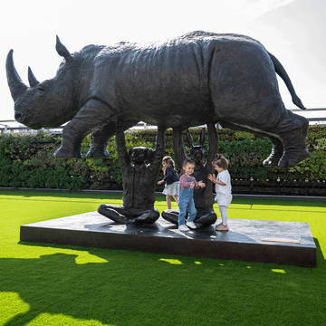 Rise Up Rhino (Bronze Sculpture, Large)