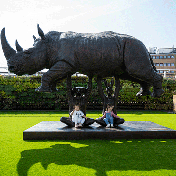 Rise Up Rhino (Bronze Sculpture, Large)