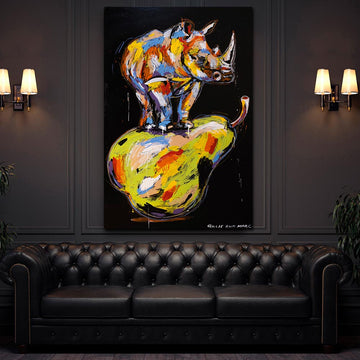 The rhino loved the world (Original Painting)