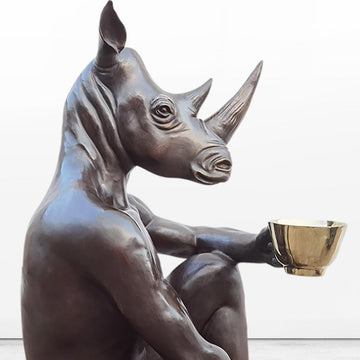 He Loved His Long Black Extra Long (Bronze Sculpture)