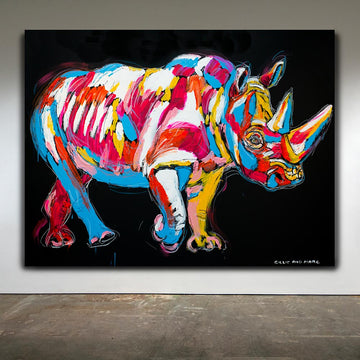 The Rhino Was Bold and Beautiful (Original Painting)