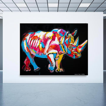 The Rhino Was Bold and Beautiful (Original Painting)