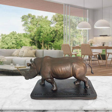 Love the Northern White Rhino (Bronze Sculpture)