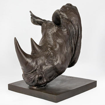 Fatu the Northern White Rhino was a Face of the Wild (Bronze Sculpture)