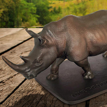 Love the Northern White Rhino (Bronze Sculpture)