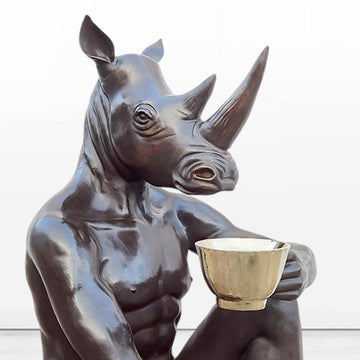 He Loved His Long Black Extra Long (Bronze Sculpture)