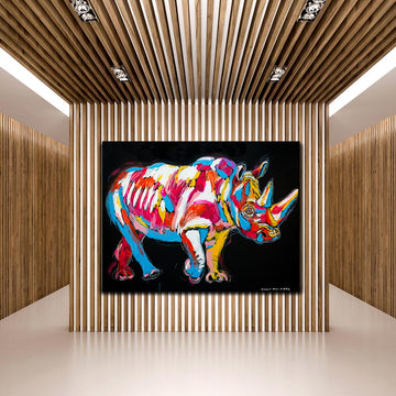 The Rhino Was Bold and Beautiful (Original Painting)