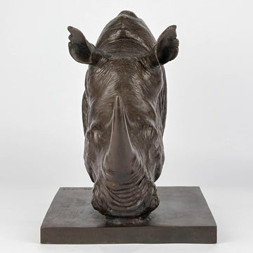 Fatu the Northern White Rhino was a Face of the Wild (Bronze Sculpture)