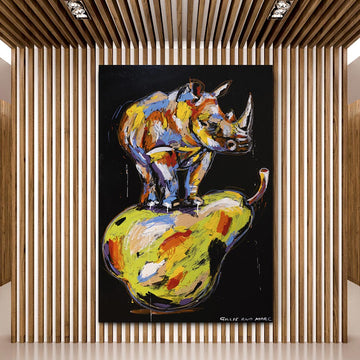 The rhino loved the world (Original Painting)