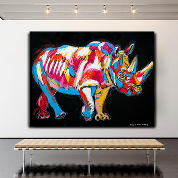 The Rhino Was Bold and Beautiful (Original Painting)