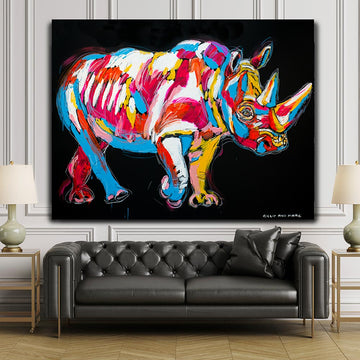The Rhino Was Bold and Beautiful (Original Painting)