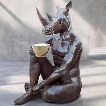 He Loved His Long Black Extra Long (Bronze Sculpture)