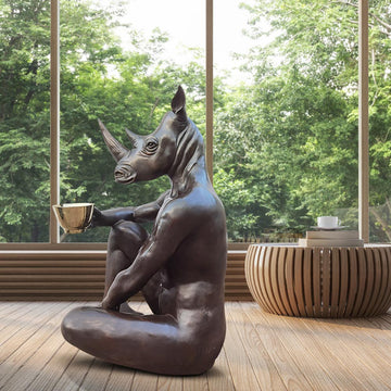 He Loved His Long Black Extra Long (Bronze Sculpture)