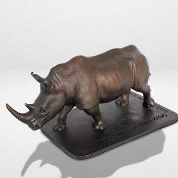 Love the Northern White Rhino (Bronze Sculpture)