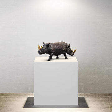 The Last Two with Gold Horns (Bronze Sculpture)
