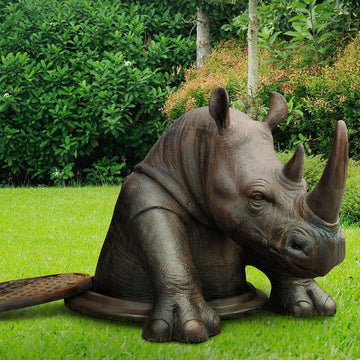 Come Out, Come Out Rhino, Wherever You Are (Bronze Sculpture, Large)