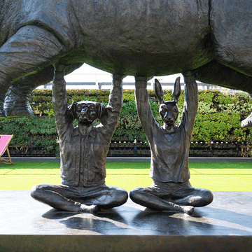Rise Up Rhino (Bronze Sculpture, Large)