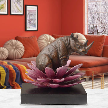 The Rhino Was in Bloom (Bronze Sculpture, Small)