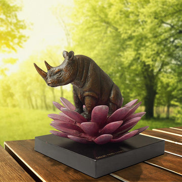 The Rhino Was in Bloom (Bronze Sculpture, Small)