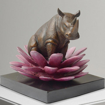 The Rhino Was in Bloom (Bronze Sculpture, Small)