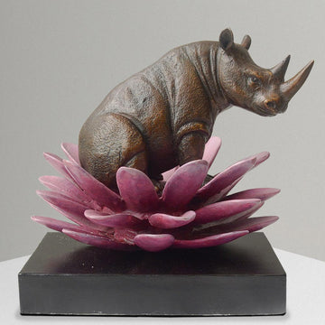 The Rhino Was in Bloom (Bronze Sculpture, Small)