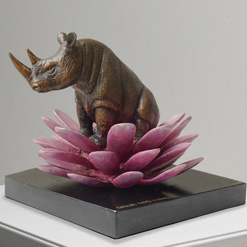 The Rhino Was in Bloom (Bronze Sculpture, Small)
