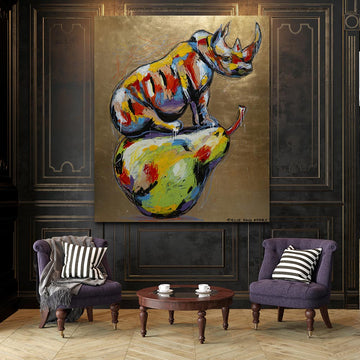 The rhino was proud of who he was (Original Painting)